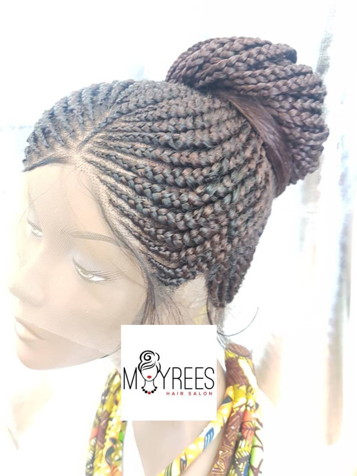 360 Frontal Tribal Cornrow Braided Wig in Colour 33. Lenght 28 | Etsy