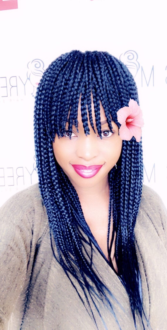Featured image of post Box Braids With Straight Bangs - Box braids are the number one protective style that will not only protect your natural hair, but also so, how can you style box braids?