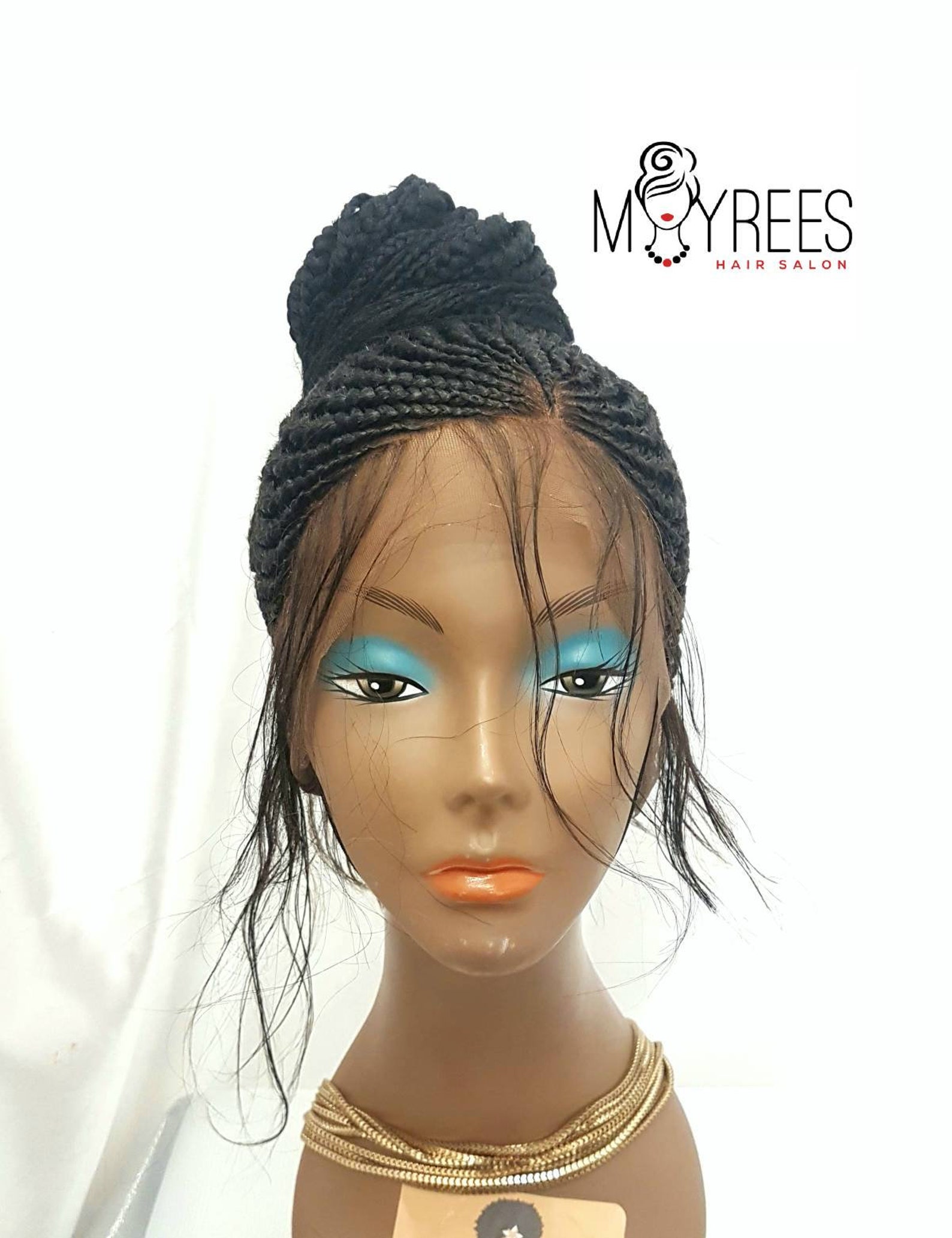 360 Frontal Tribal Cornrow Braided Wig in Colour 33. Lenght 28 Inches ...