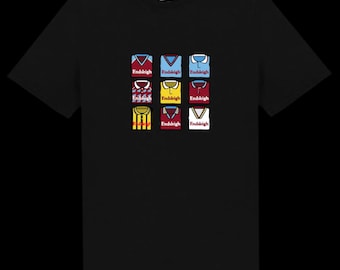 Camiseta, polo ou moletom com capuz com a estampa das camisas antigas do Burnley FC.