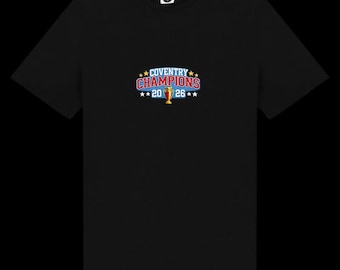 Camiseta, polo ou moletom com capuz do Coventry City FC, campeão da temporada.
