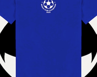 Camiseta ou caneca comemorativa da vitória do Chelsea na Copa do Mundo de Clubes.