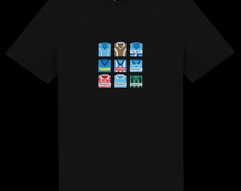 Camiseta, polo ou moletom com capuz com a estampa das camisas antigas do Coventry City FC.
