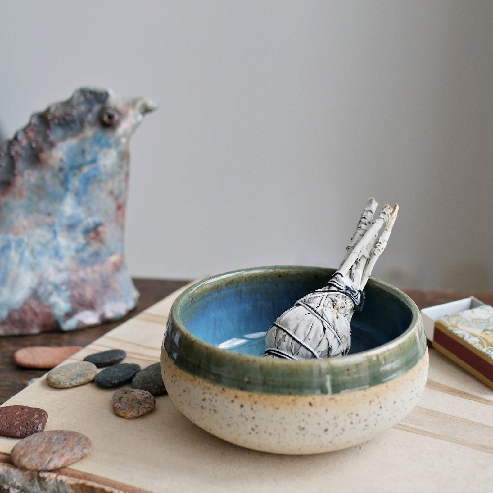 Sage burner smudge dish ceramic incense bowl smudge bowl Etsy