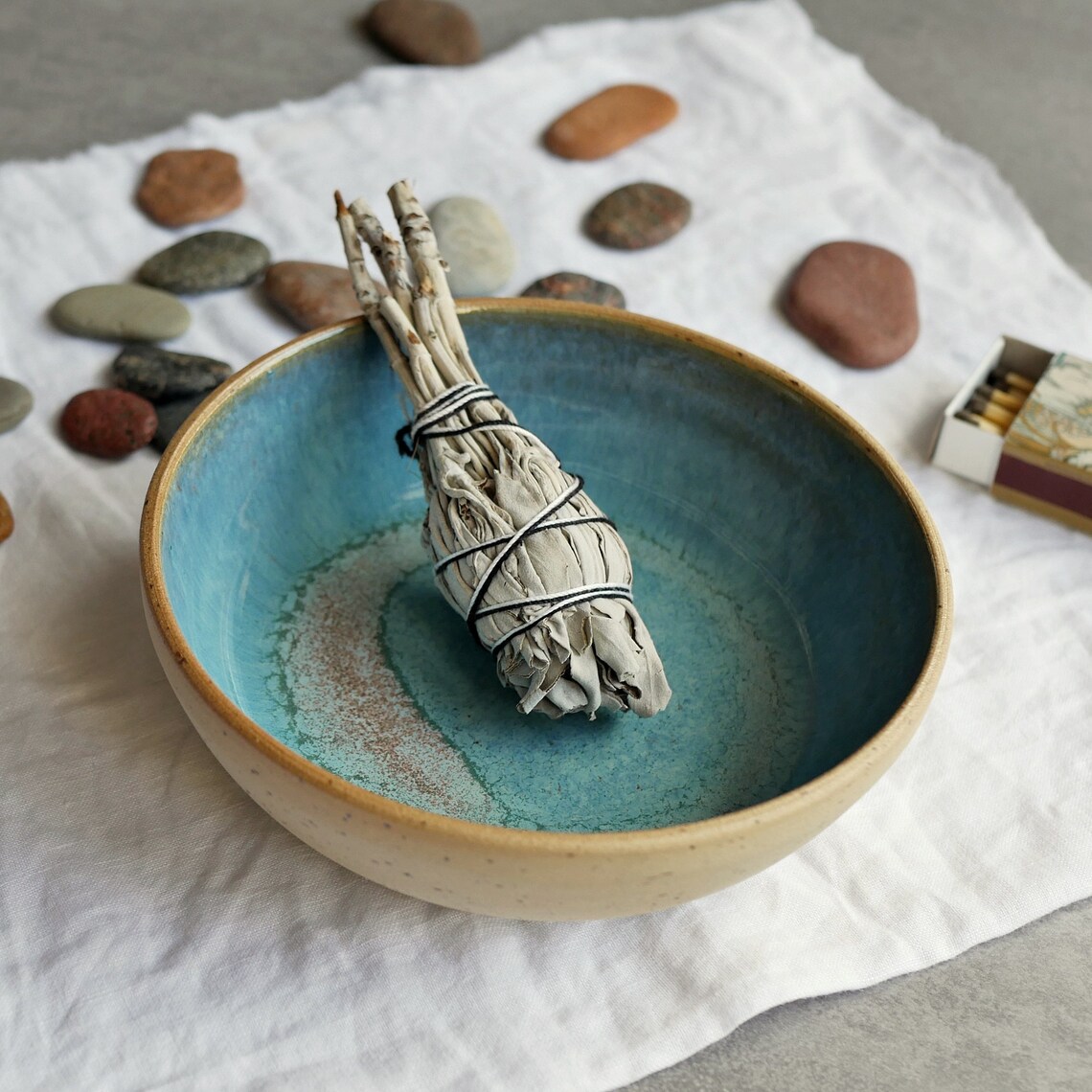 Sage burner smudge dish ceramic incense bowl smudge bowl Etsy
