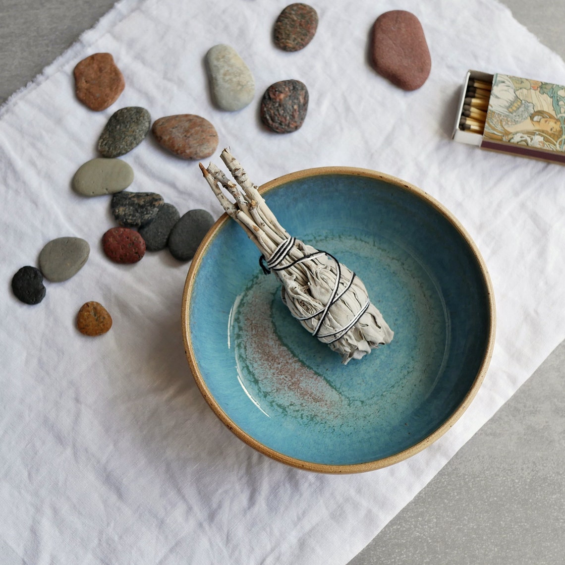 Sage burner smudge dish ceramic incense bowl smudge bowl Etsy
