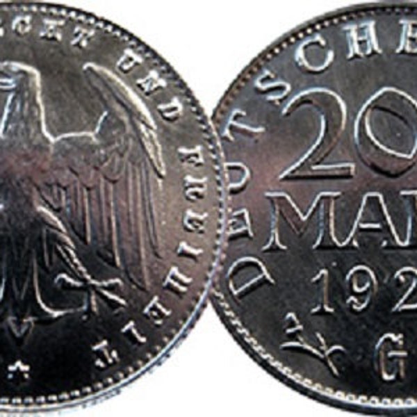 Vintage 200 German Reich Mark, 1923, UNC, 10 years before Hitler get power.