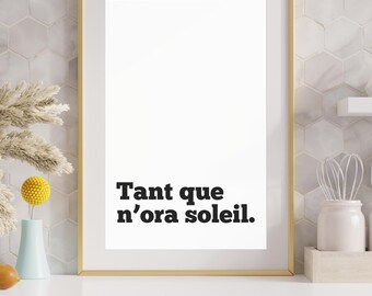 Kreolsk väggposter från Réunion | Så länge det finns sol | Minimalistisk målning | Väggtryck | Poster från Réunion |