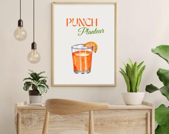 Kreolsk väggposter från Réunion | Planter's Punch | Dekorativ målning | Väggtryck | Poster från Réunion |