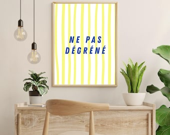 Kreolsk väggposter från Réunion | Försämras inte | Minimalistisk målning | Väggtryck | Réunion-affisch | Bild