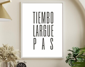 Kreolsk väggposter från Réunion | Håll inte tillbaka | Minimalistisk målning | Väggtryck | Poster av Réunion |