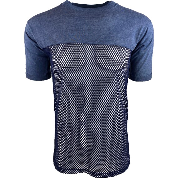 Vintage 80’s Half Mesh Blue Tee