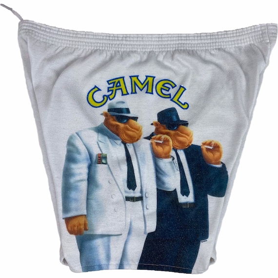 Vintage Joe Camel Cigarettes White Sweat Shorts