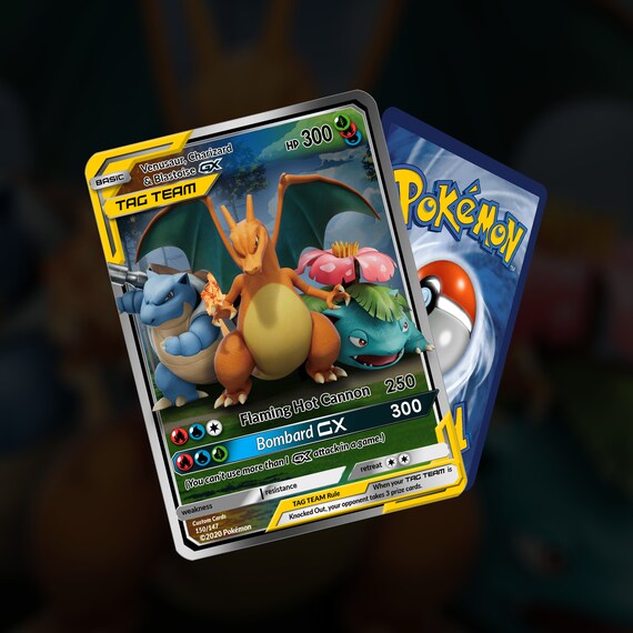 Venusaur Charizard Blastoise Tag Team GX Custom Made Etsy