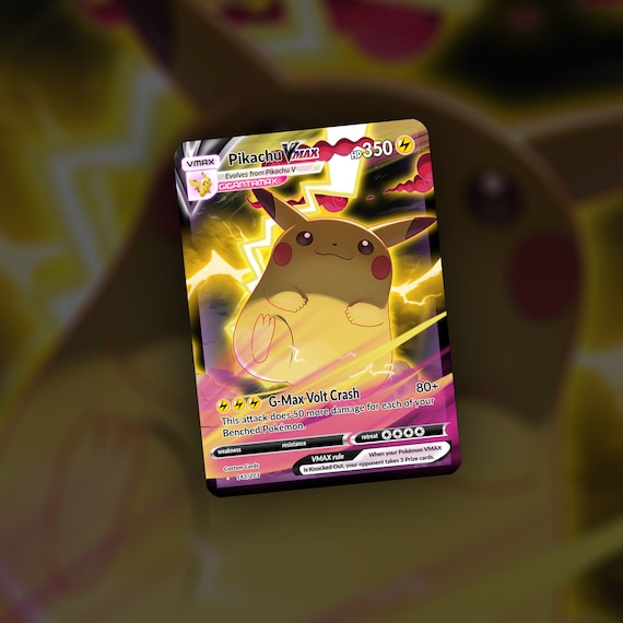 Pikachu VMAX-Custom Pokemon Card.