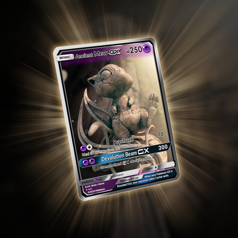 Ancient Mew GX Custom Card | Etsy