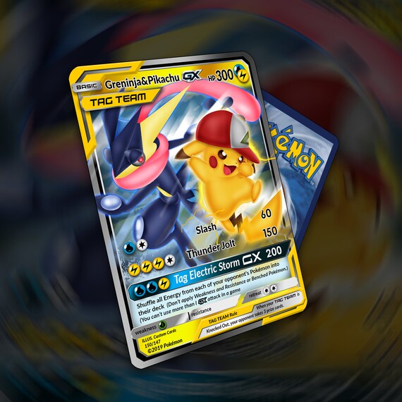 Greninja Ashs Pikachu Tag Team Gx