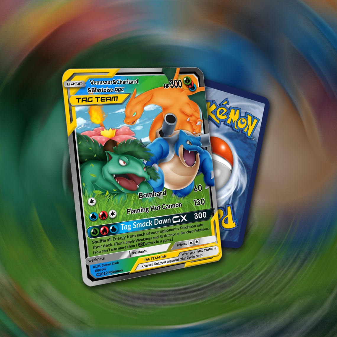 Venusaur Charizard & Blastoise Tag Team GX Etsy