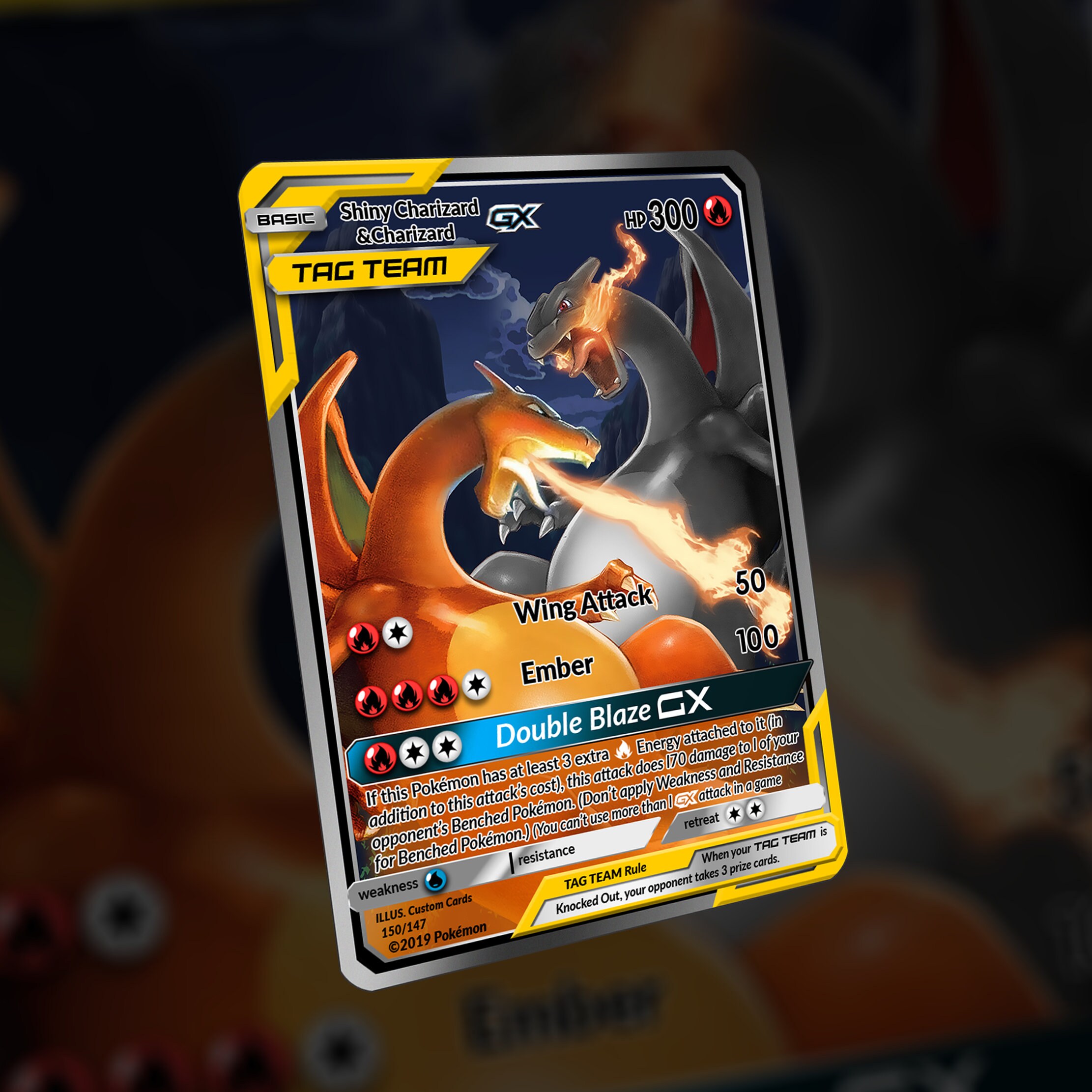 Charizard &amp; Shiny Charizard Tag Team | Etsy