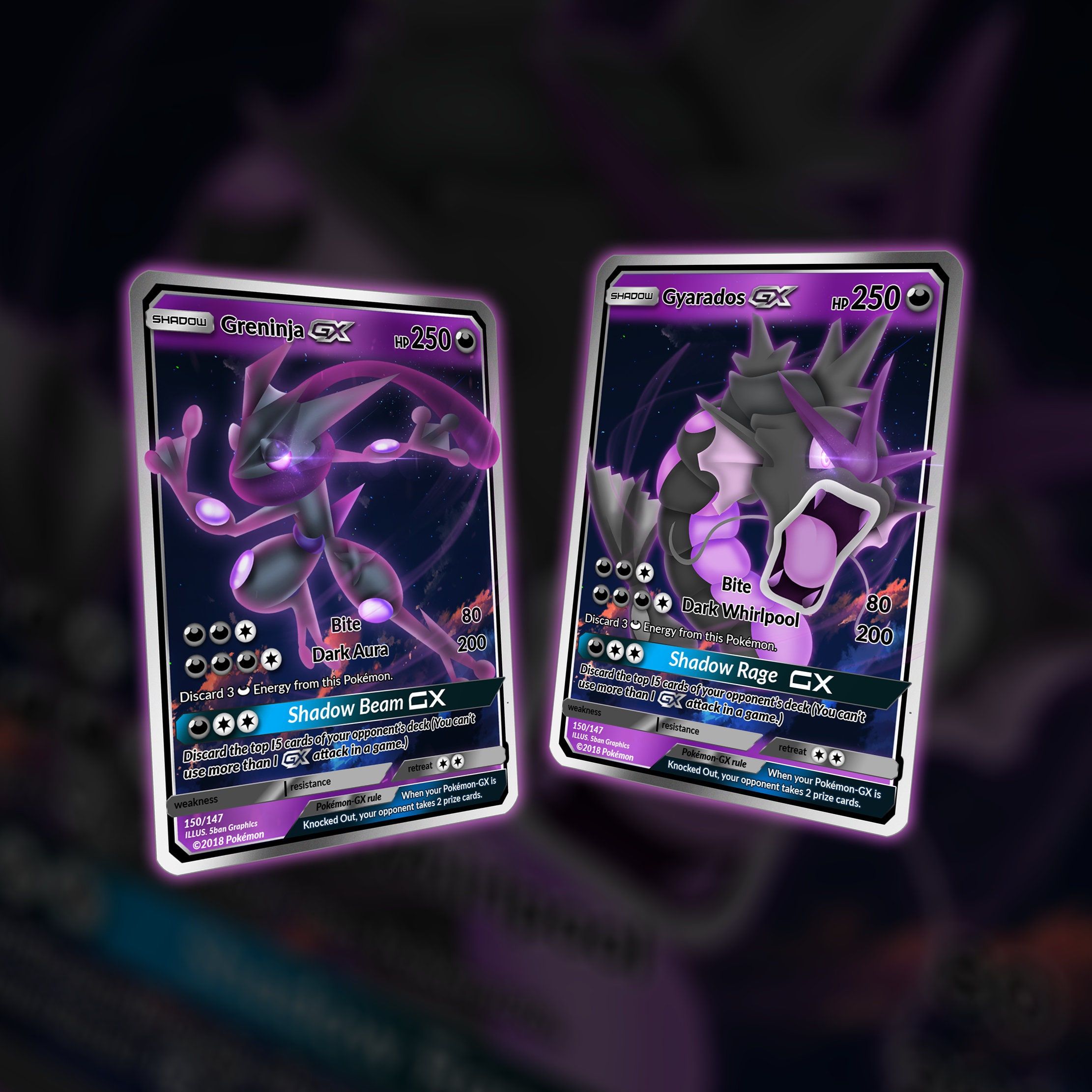 Shadow Greninja Shadow Gyarados Gx