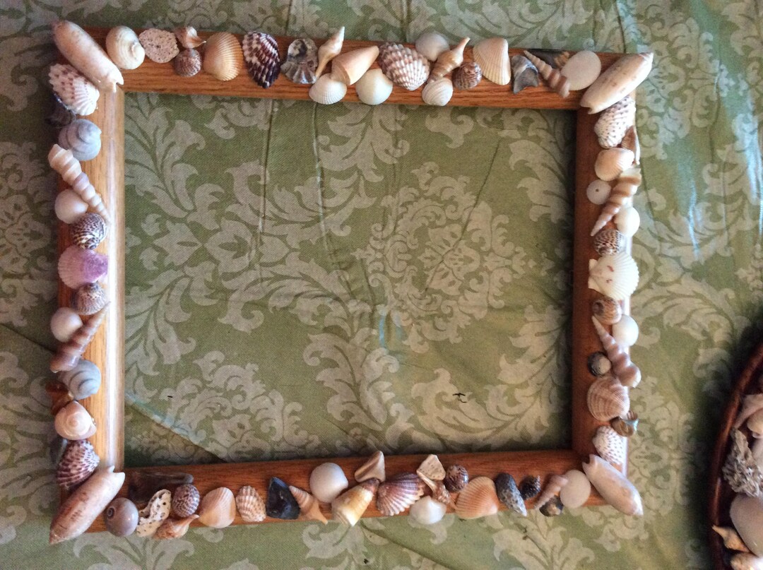 L Shape Shell Photo Frame Shell Embellished Picture Frame - Etsy