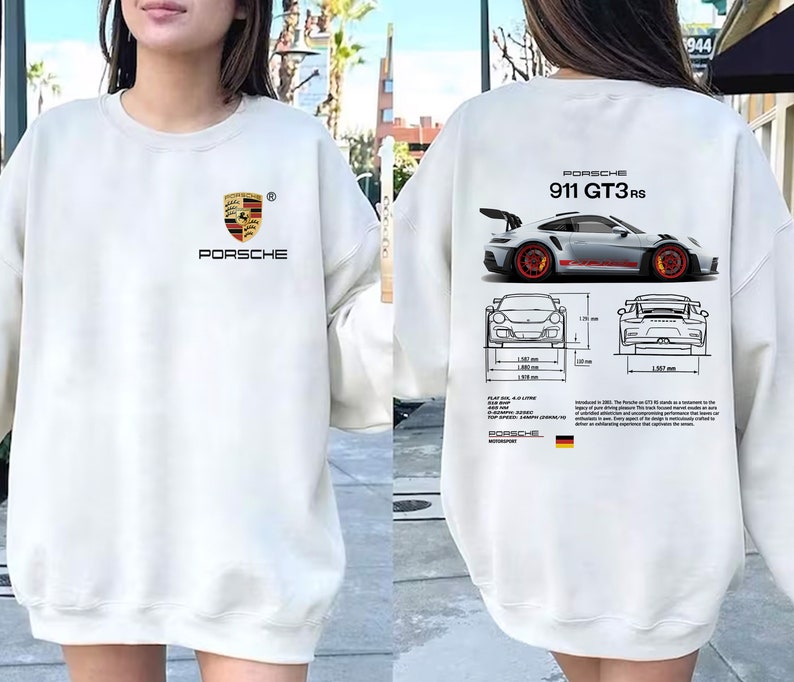 Porsche 911 GT3 RS Aesthetic Tshirt, Porsche 911 GT3 RS 2 Side Tshirt, Porsche Shirt, Trending