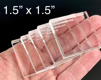 1.5&quot; Acrylic Bases Plus Mineral Putty Tac: Display Supplies