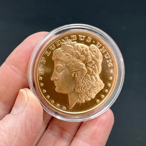 Morgandollar 1oz. Koperen verzamelaarsreplicamunt: .999 fijn koper
