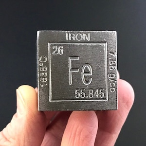 Iron (FE) Element Cube, ounce Iron, Periodic Table Collectible Element, 9 oz.