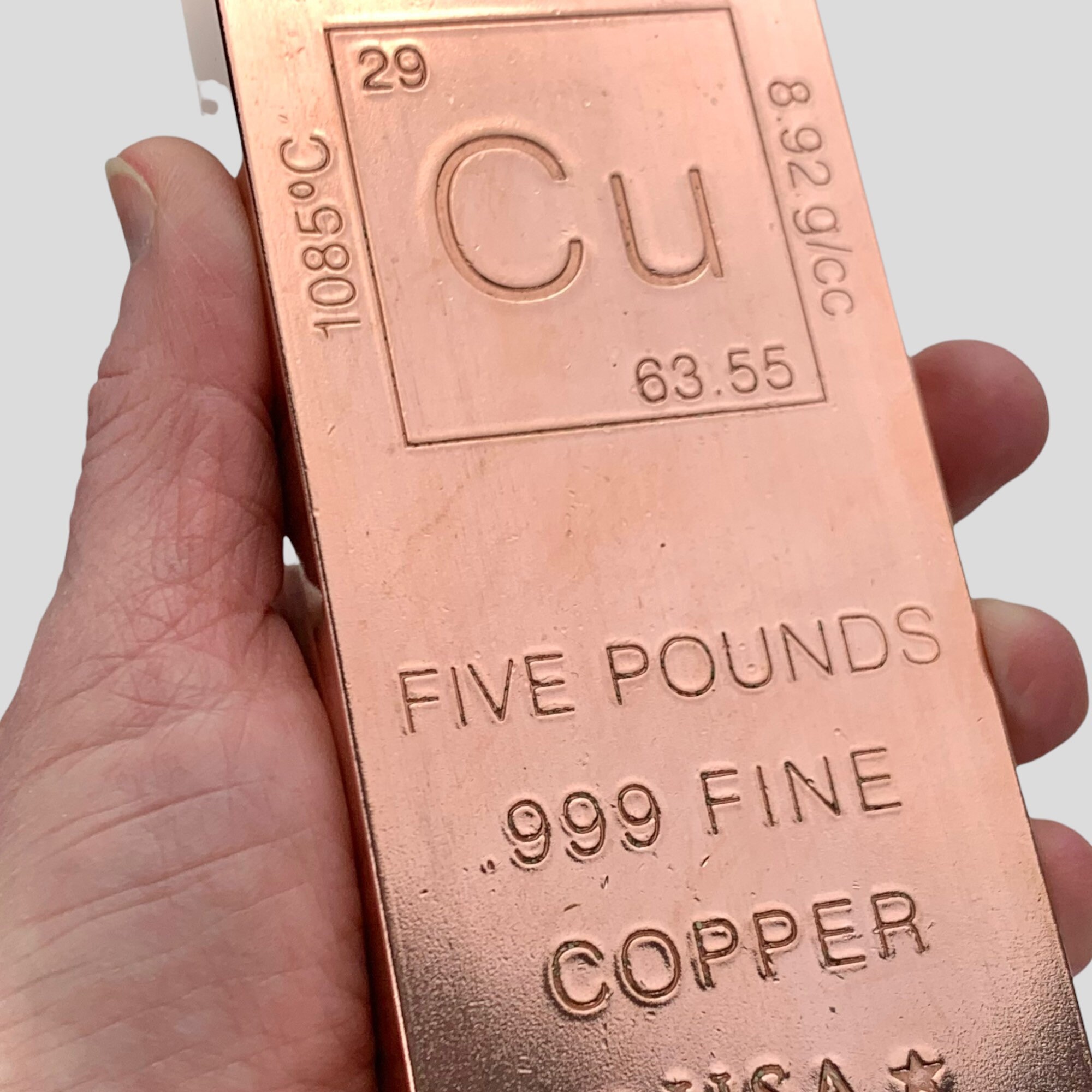 FIVE Pound Pure Copper Ingot Bar // Ultimate Stocking Stuffer Etsy