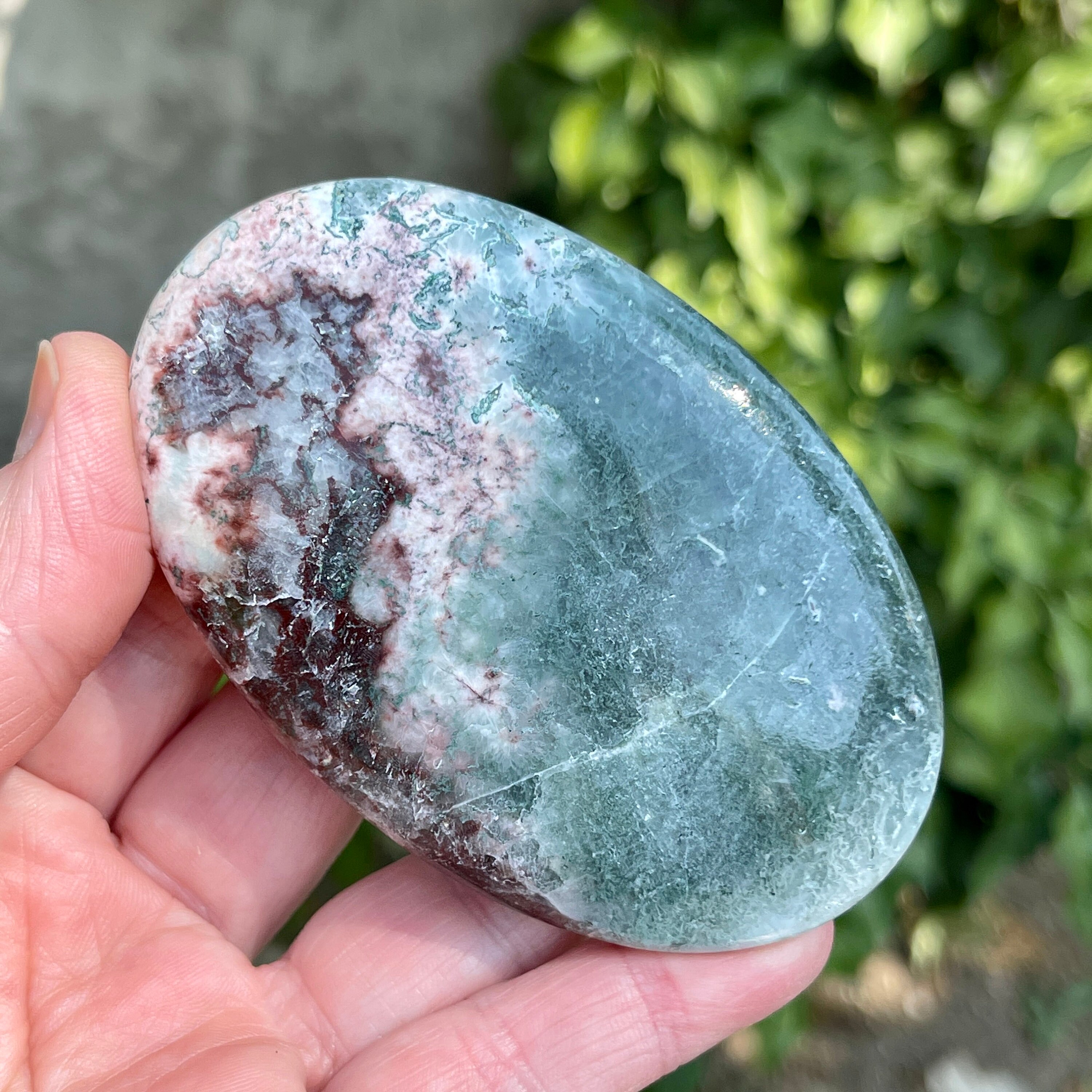 Celadonite Heulandite Palm Stone Zeolite Rocks Minerals Etsy