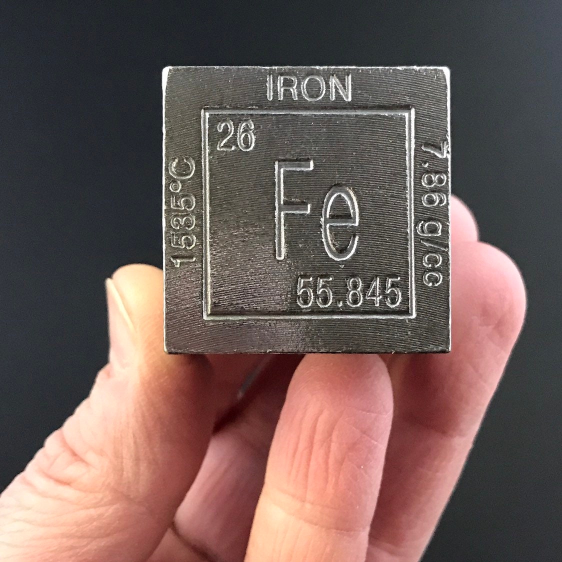 Iron FE Element Cube Ounce Iron Periodic Table Collectible Etsy