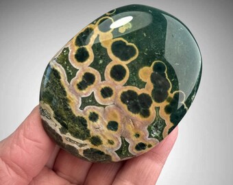 Kabamby Ocean Jasper Polished Palm Stone, Madagascar