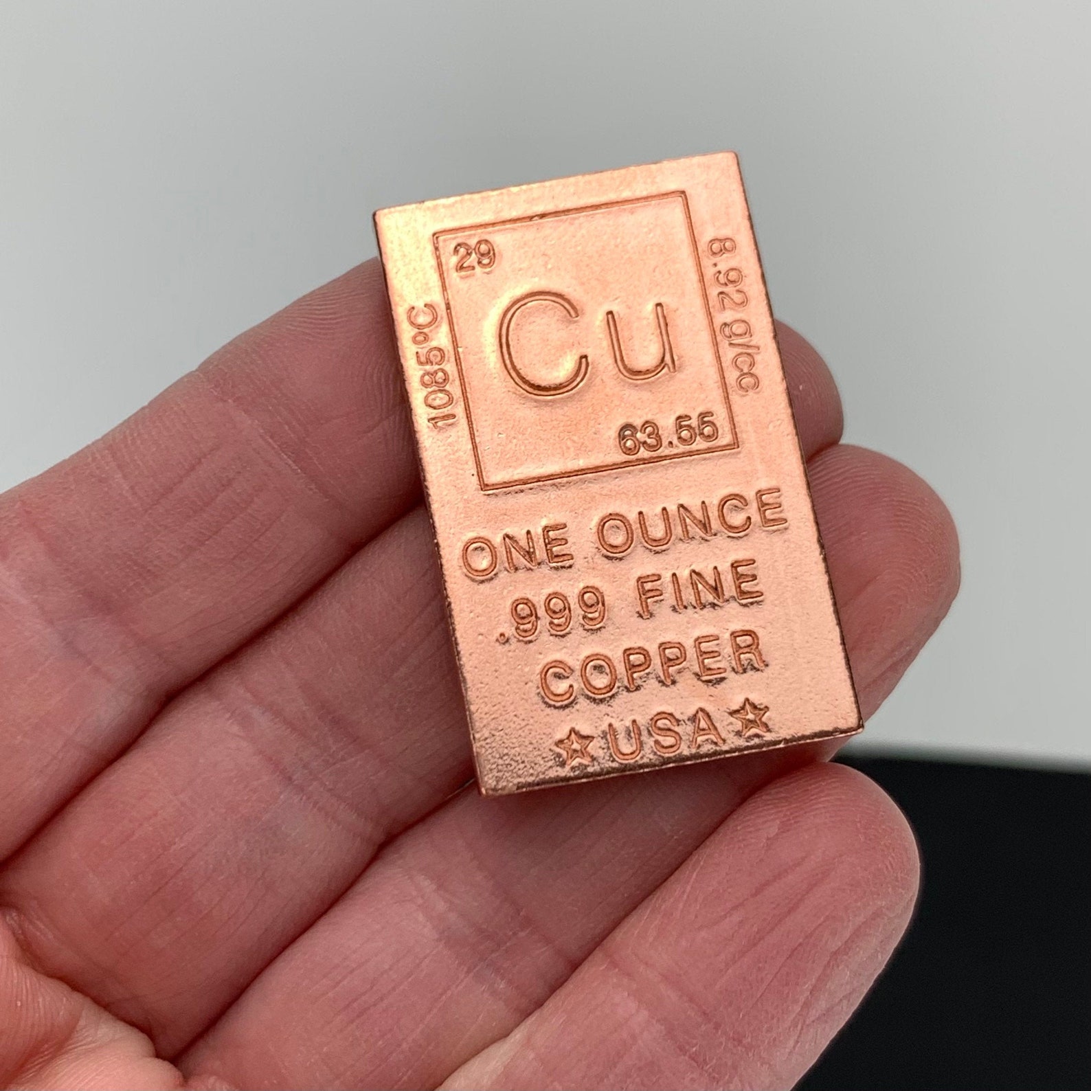 Solid One Ounce Copper Ingot Bars // Pure Copper Bullion Fine Etsy