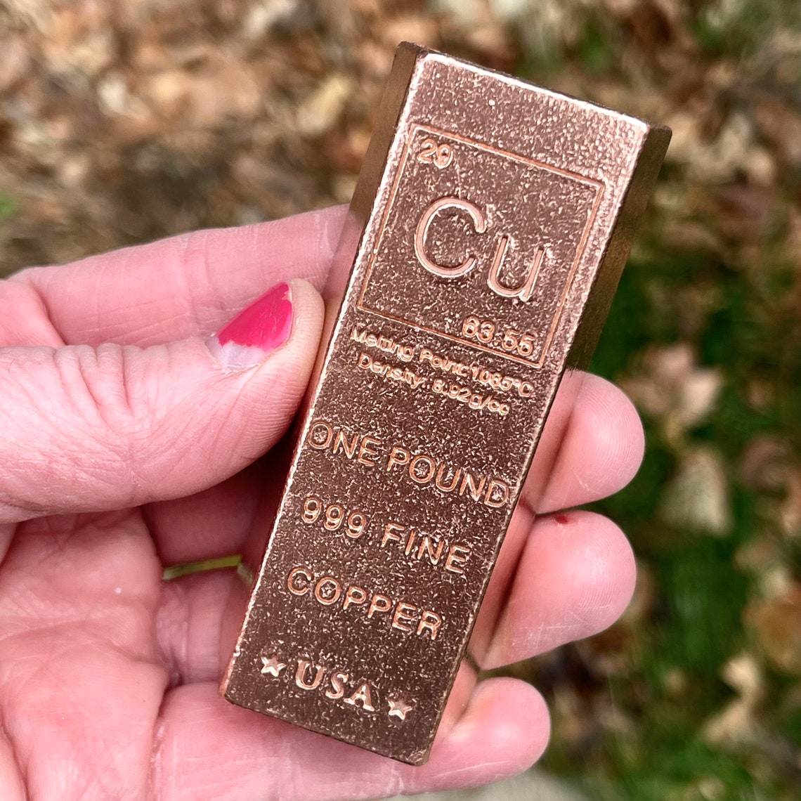Copper 1lb. INGOT Shape Bar One Pound Copper // Pure Copper Etsy