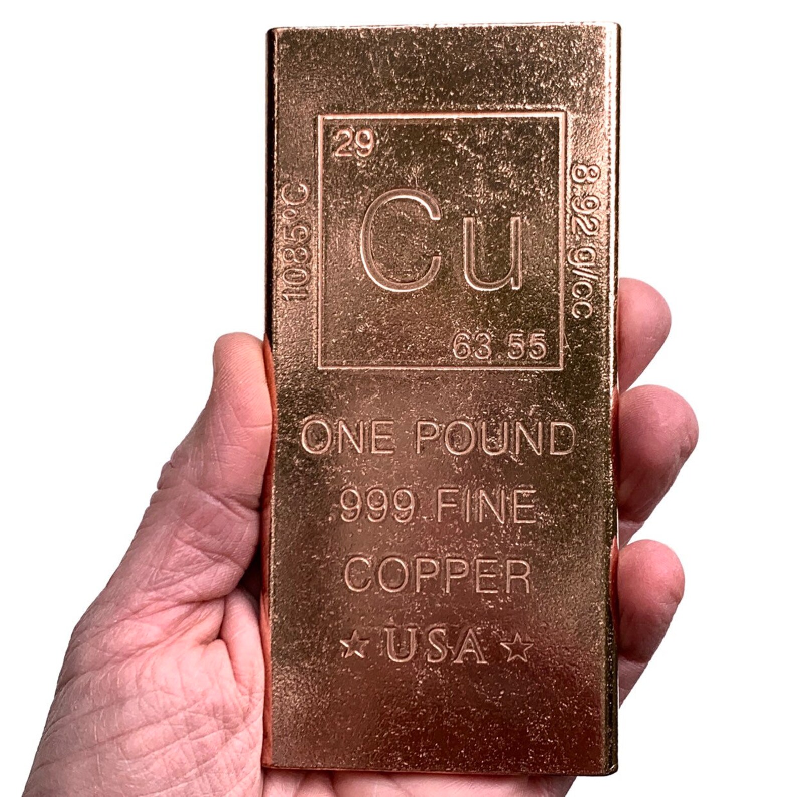 Solid Copper One Pound BAR Ingot // Stocking Stuffer // Pure Etsy