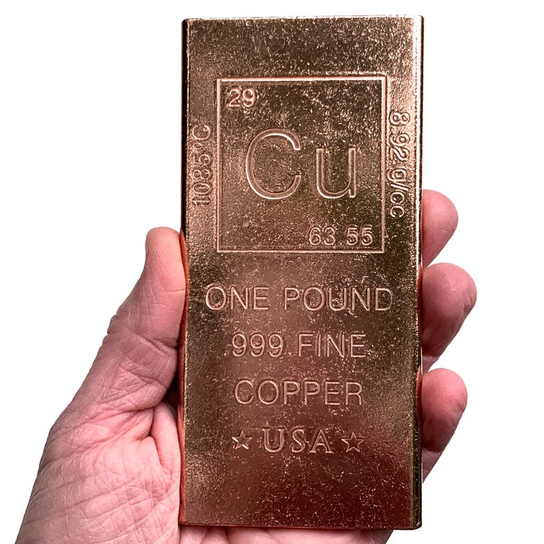 Solid Copper Bar One Pound // Pure Copper Bullion Fine .999 Etsy