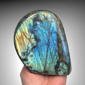 Flashy Labradorite Polished Freeform Labradorite Stand Up, Rocks, Minerals and Crystals