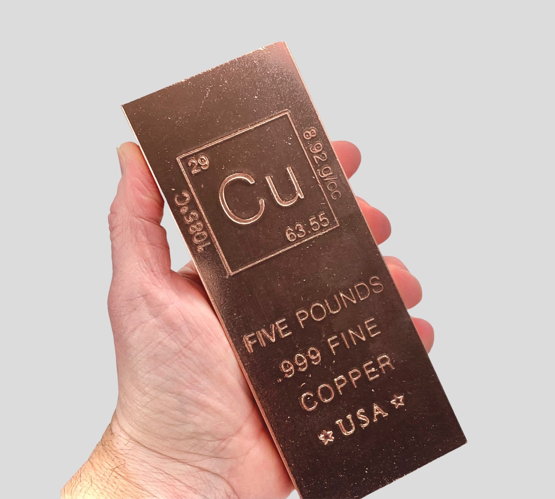 FIVE Pound Pure Copper Ingot Bar // Ultimate Stocking Stuffer Etsy