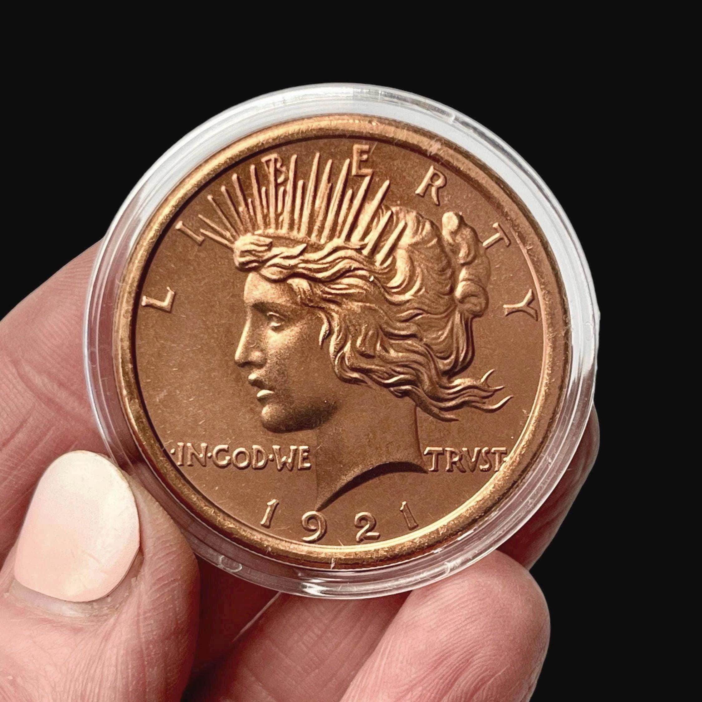 1oz. Peace Dollar Copper Collector Coin Design Replica .999 Fine Metal -  Etsy