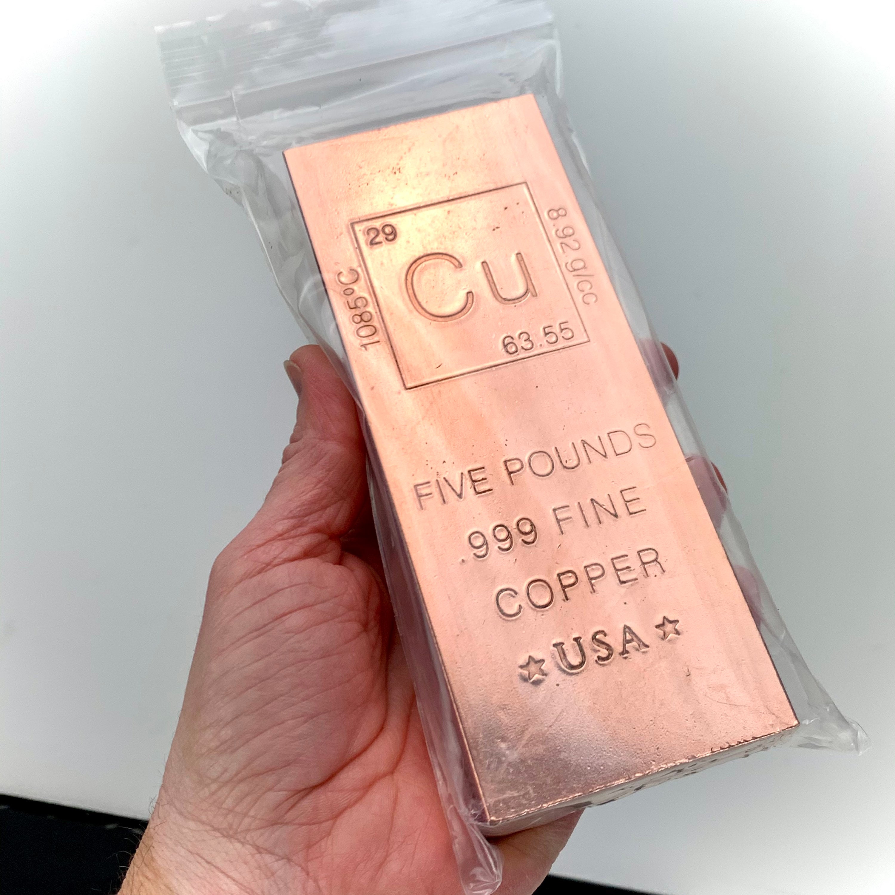 Pure FIVE Pound Copper Ingot Bar // Solid Copper Bullion Fine Etsy