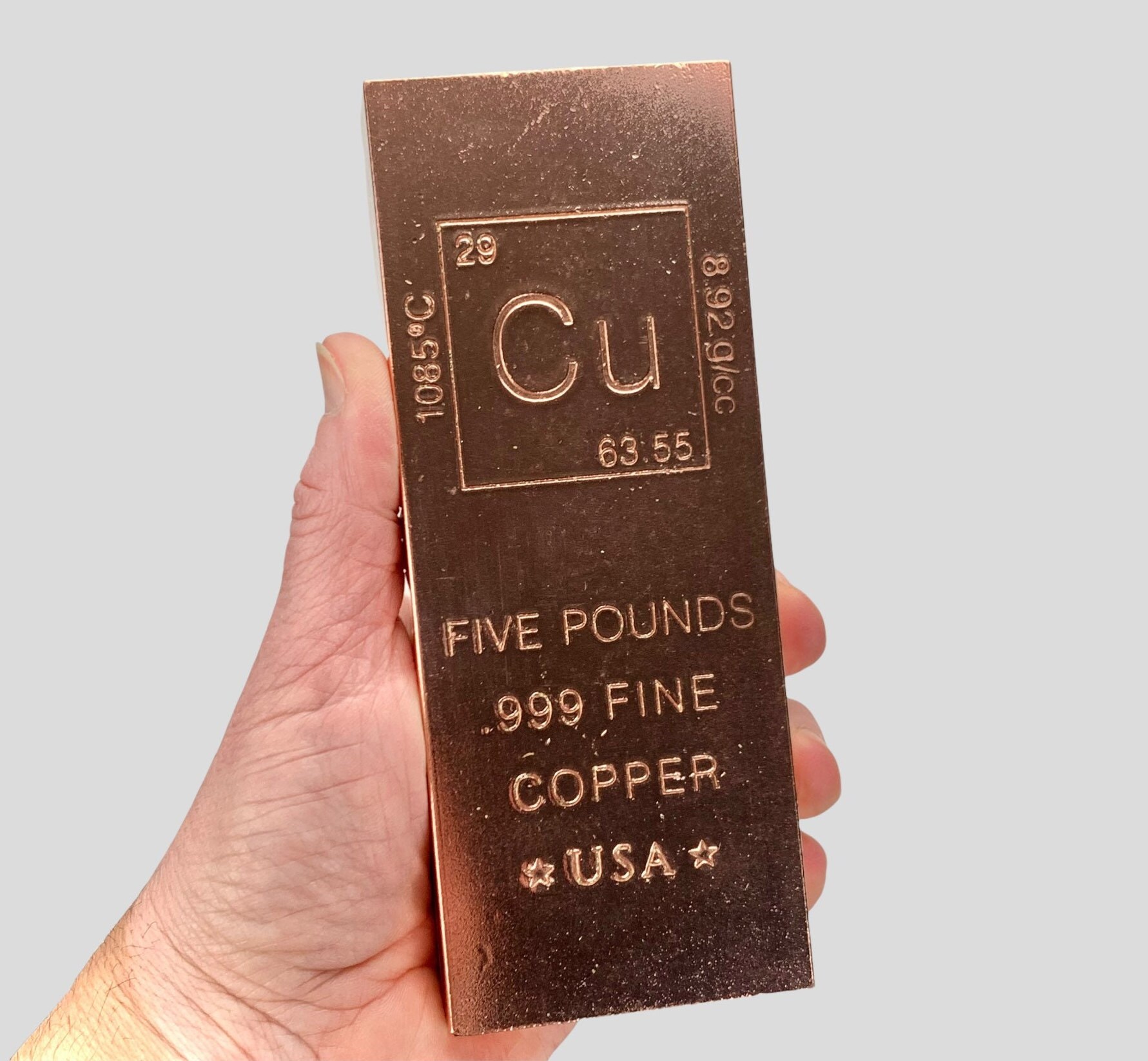 FIVE Pound Pure Copper Ingot Bar // Ultimate Gift Idea // Etsy