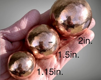 Solid Copper Balls 3 SIZES // 99.9% Pure Copper Spheres // Large, Medium and Small // Pure Copper Orb