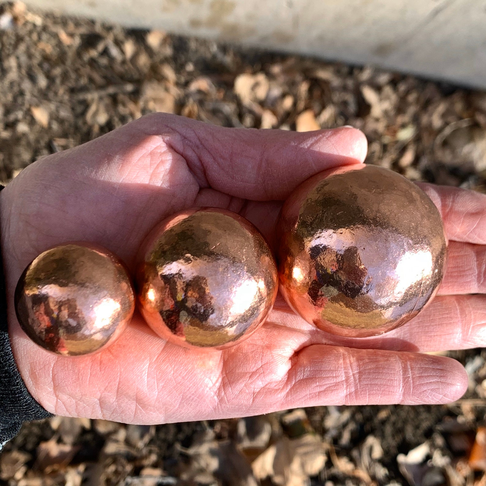 Solid Copper Balls // 3 sizes Available // 99.9 Pure Copper Etsy