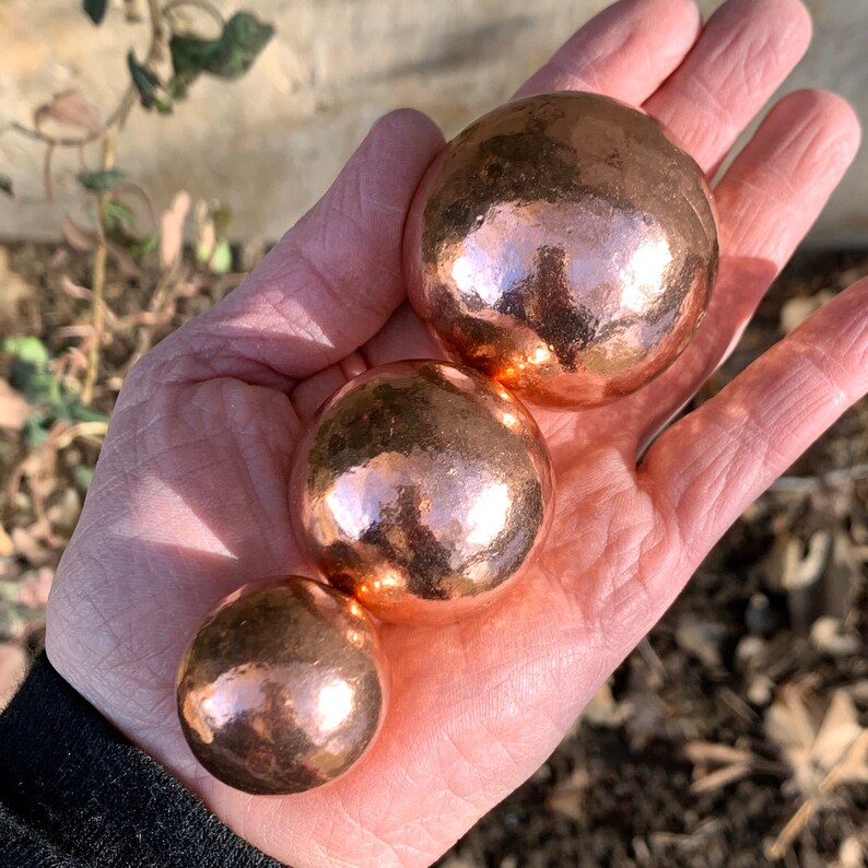Solid Copper Balls // 99.9 Pure Copper Spheres in 3 Sizes Etsy