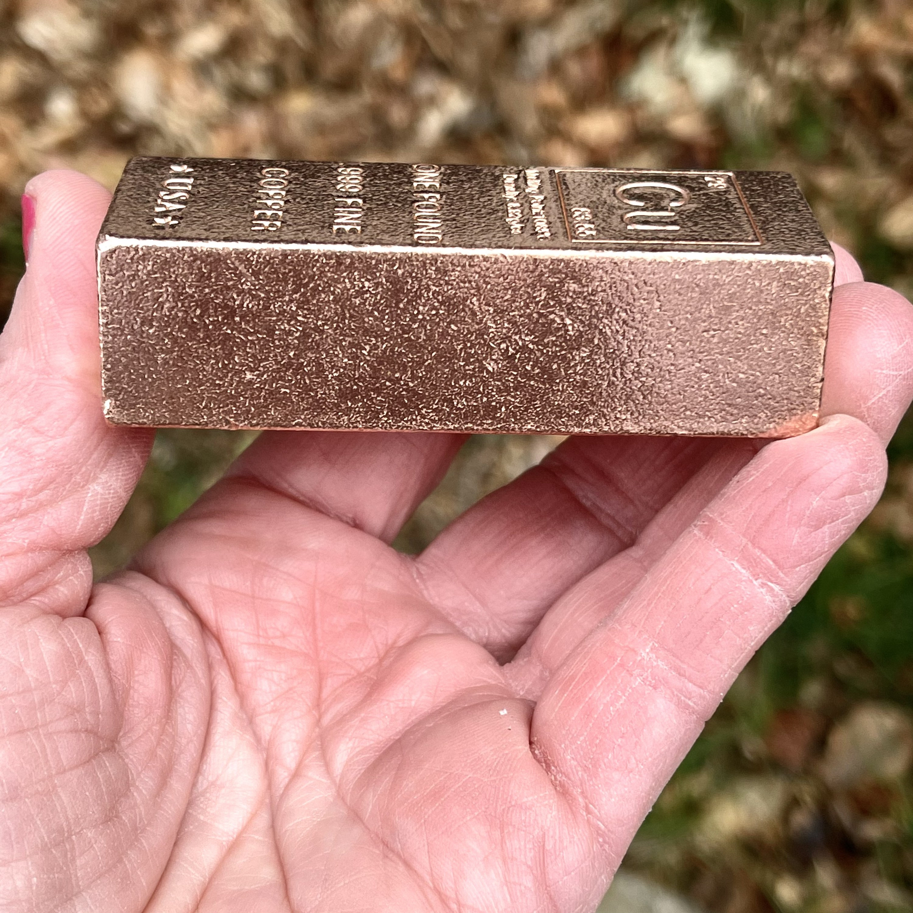 Copper 1lb. INGOT Shape Bar One Pound Copper // Pure Copper Etsy