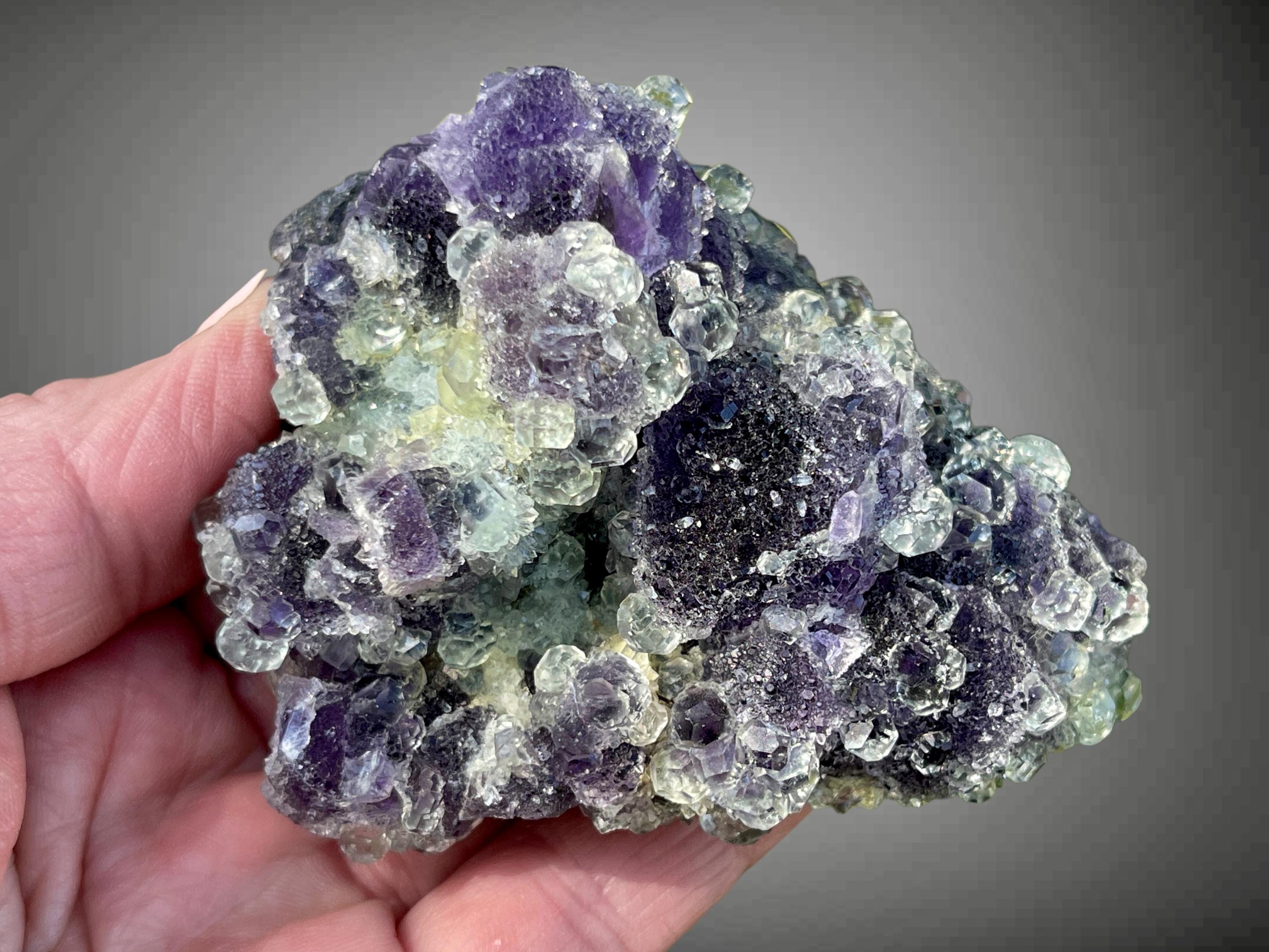Fluorite with Secondary Fluorite Growth Fine Mineral Specimen China
