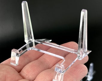 Soportes de exhibición de acrílico (paquete de 3 o 6) Losas de minerales Coleccionables Suministros para colecciones de minerales
