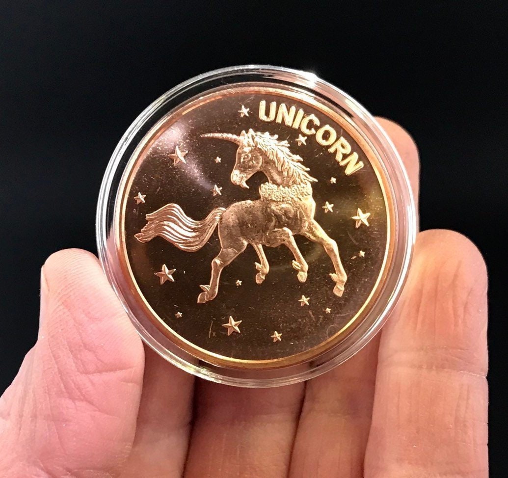 Unicorn Copper Collector Coin / Stocking Stuffer / 999