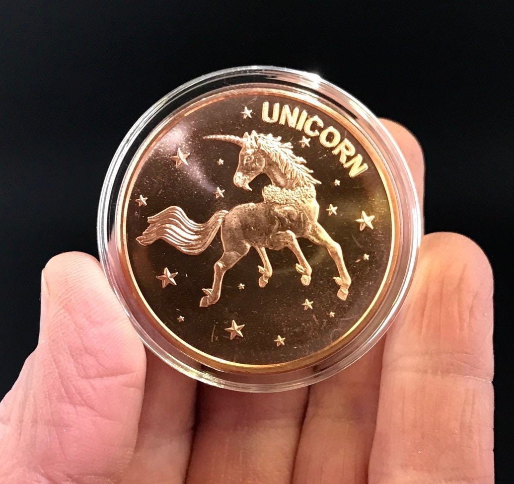 Unicorn Copper Collector Coin / Stocking Stuffer / 999 Fine Etsy
